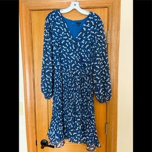 Beautiful Ann Taylor dress. V-neck. waist tie.
